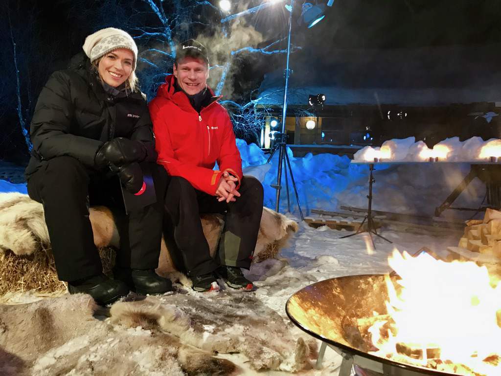 Carina Olset og Hans Petter Dalby ønsker velkommen til NRK1 og Finnmarksløpet i 2018.
